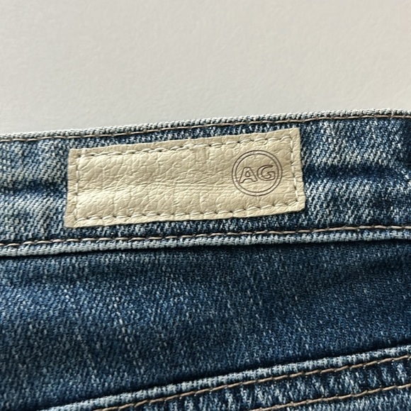 AG the Jodi Crop High Rise Flare Crop Distressed Designer Denim - Picture 8 of 13